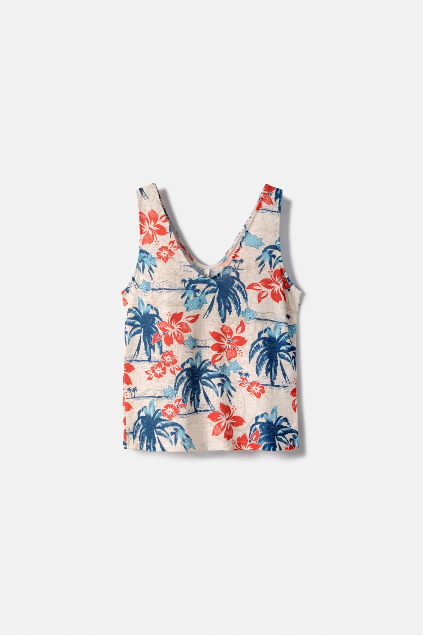 Lanidor Top "Haweii Bloom" - ärmelloses Shirt mit Palmenprint