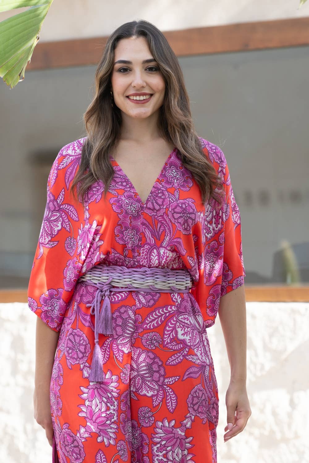 Jumpsuit "Ola" - Rot-Lila