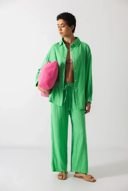 Lanidor Sommerhose in Grün - Weit geschnitten & super bequem