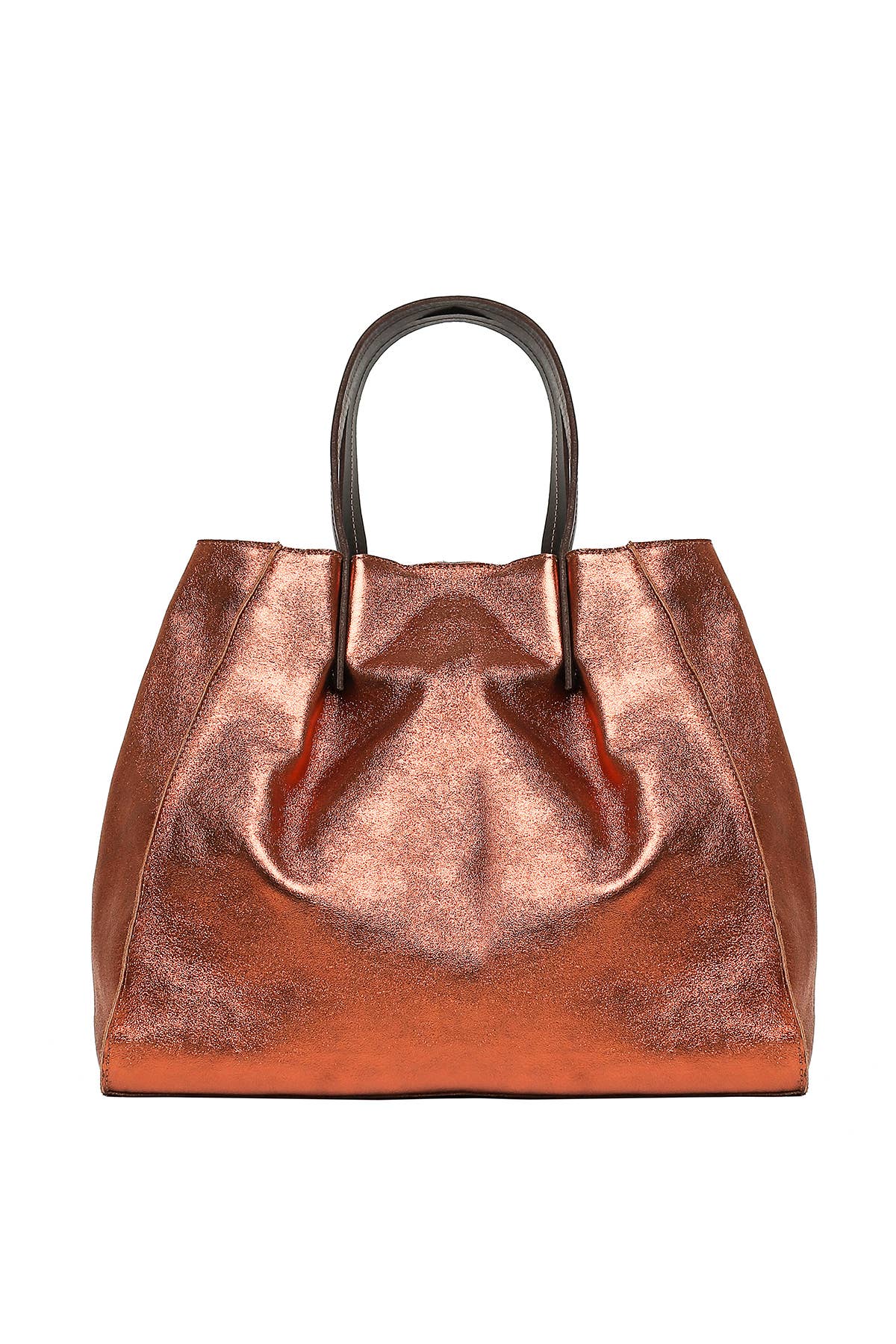 Leder-Handtasche " Sissi" - Zinn