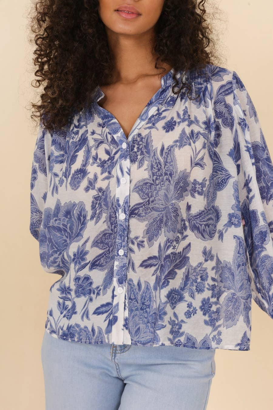 Bluse "Saint Tropez"-Indigoblau