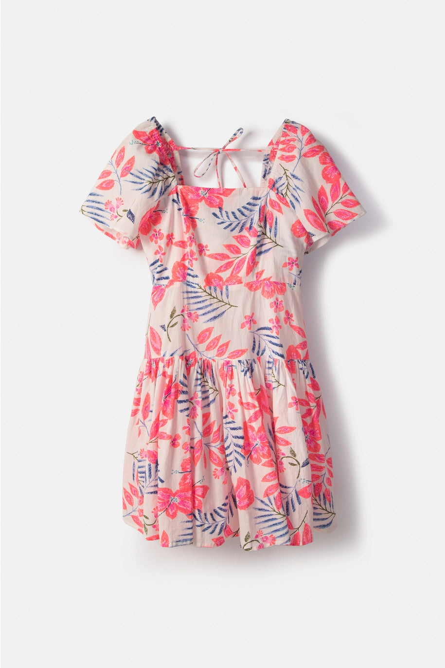 Lanidor Sommerkleid "Tropical Vibes" - Floraler Print aus 100% Baumwolleu