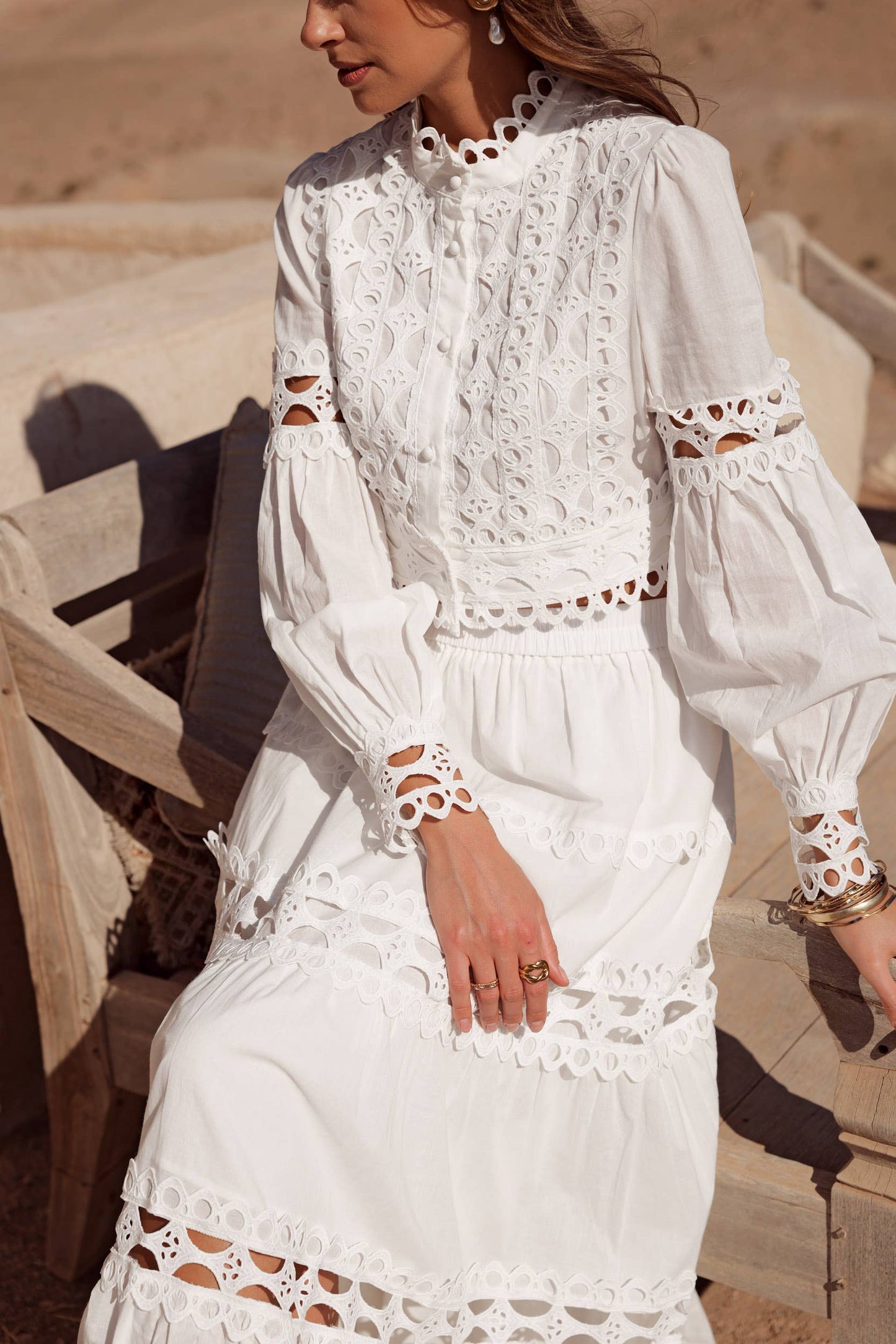 Bluse - Cropped "Ella" - 100% Baumwolle