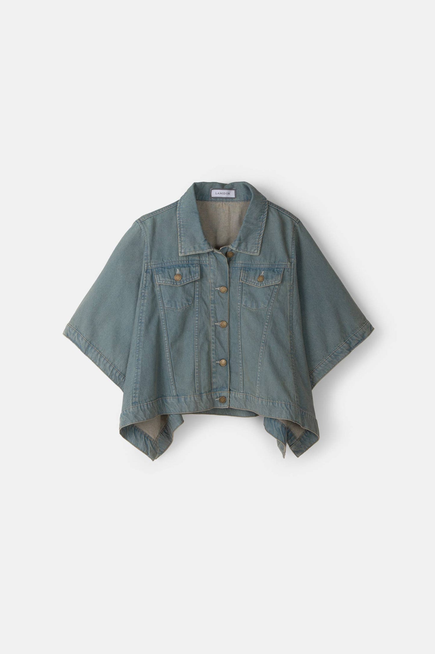 Lanidor Cape in Denim-Optik - 100% Baumwolle, stylisch & vielseitig kombinierbar