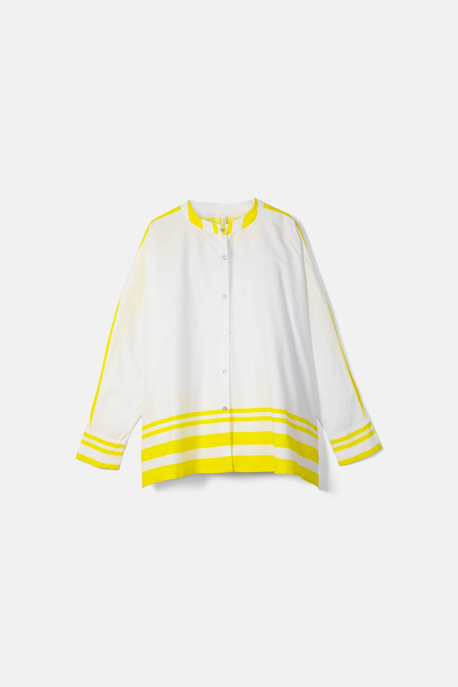 Lanidor Oversize-Bluse aus 100% Baumwolle mit gelben Streifen
