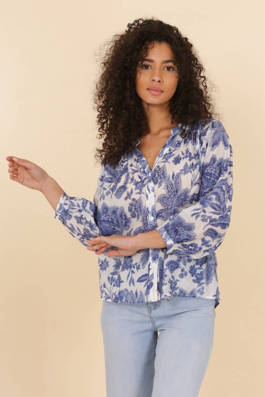 Bluse "Saint Tropez"-Indigoblau