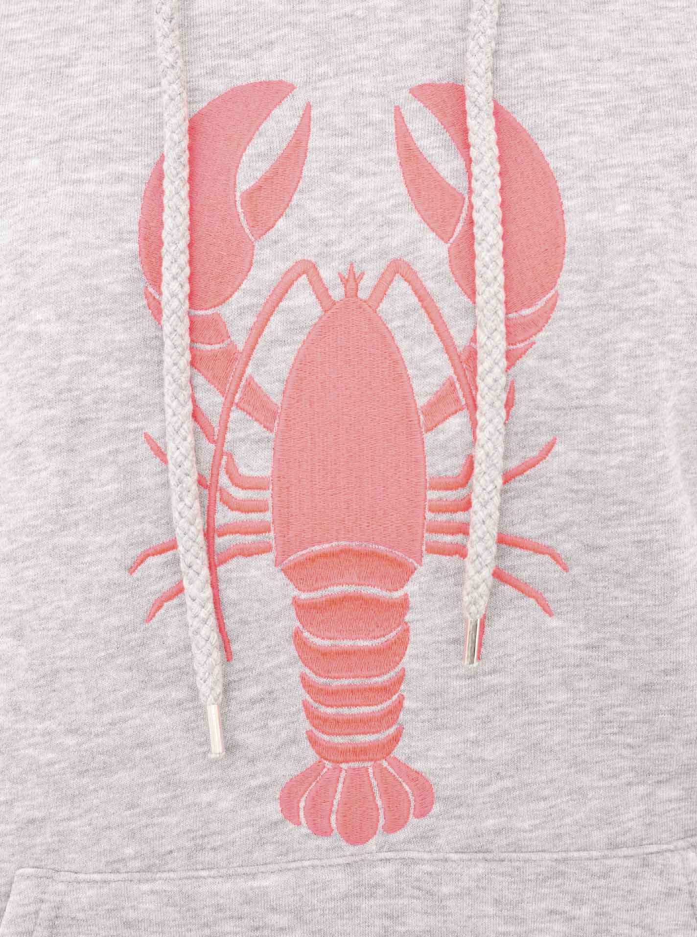 NEU!! Zwillingsherz Hoodie "Lobster Love " - Grauer Damen-Hoodie mit Hummer-Motiv