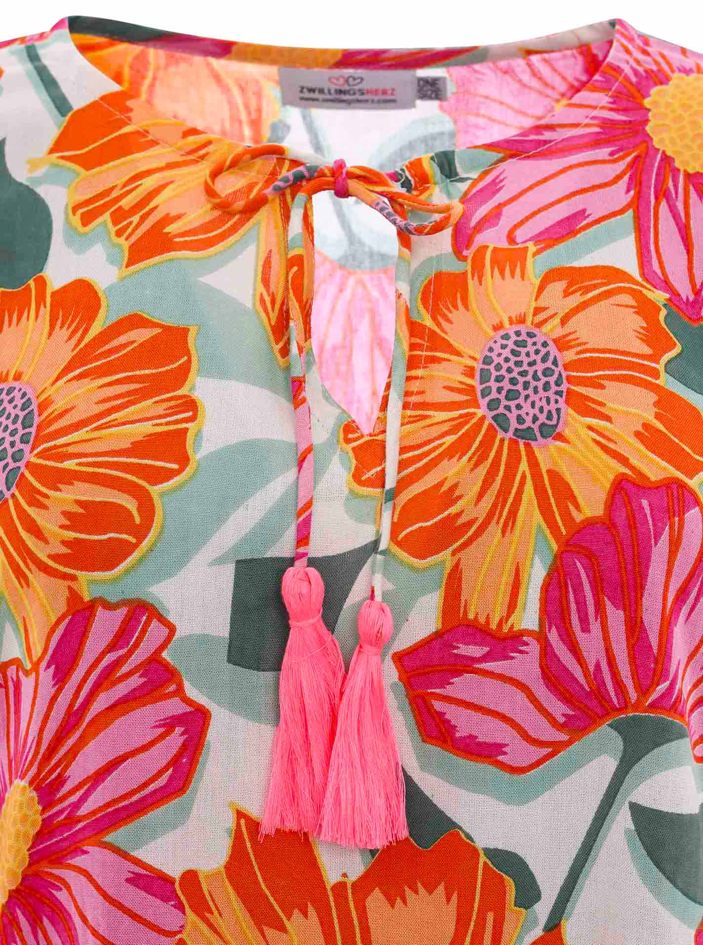 Zwillingsherz Kleid "Blumenliebe" - Leichtes Sommerkleid mit Flower-Power