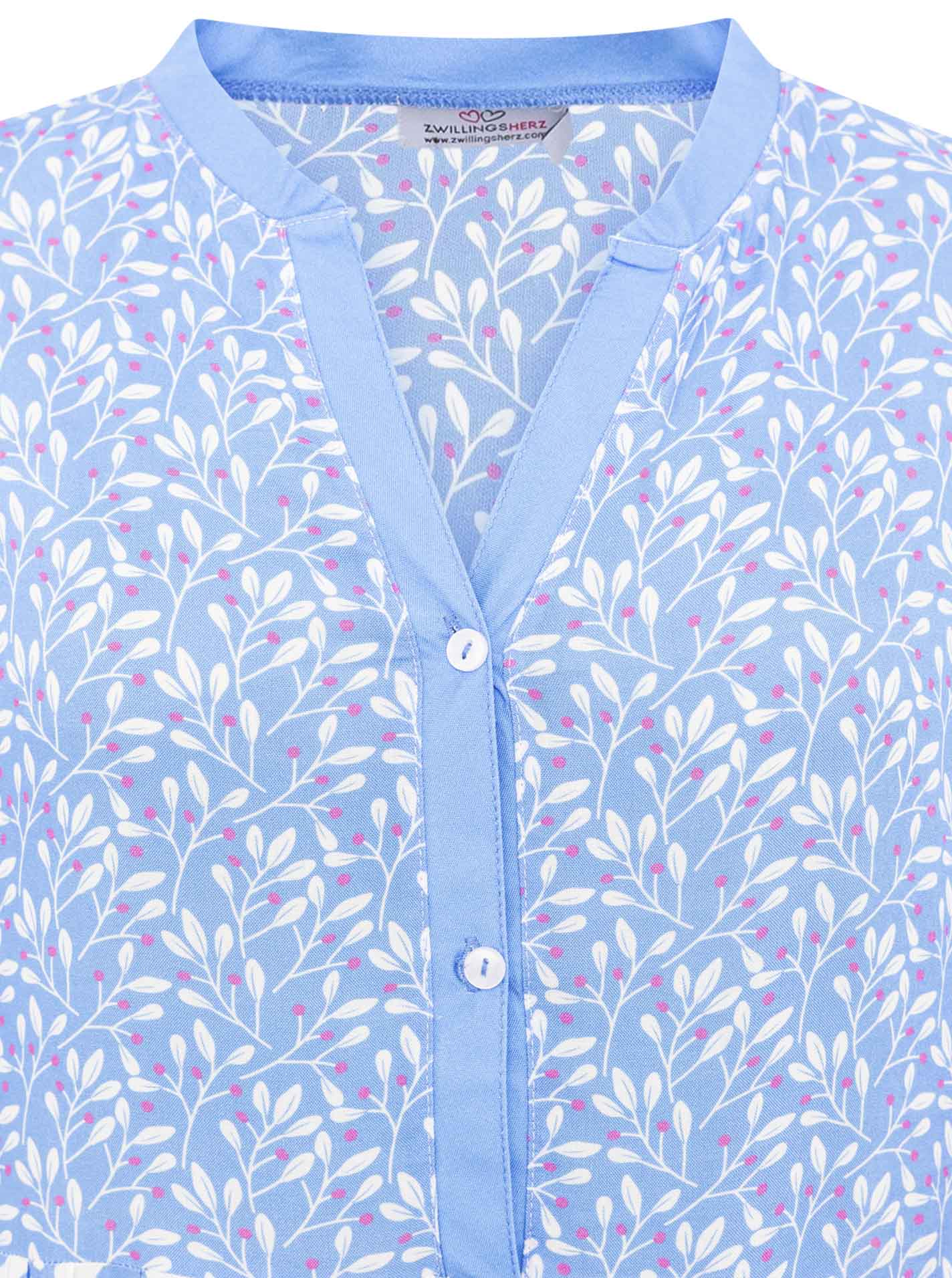 Langes Kleid "Blue Flower" - Zwillingsherz