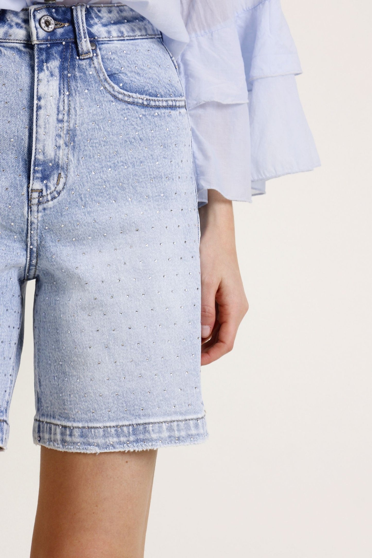 Short - Jeans - "Strassetini"