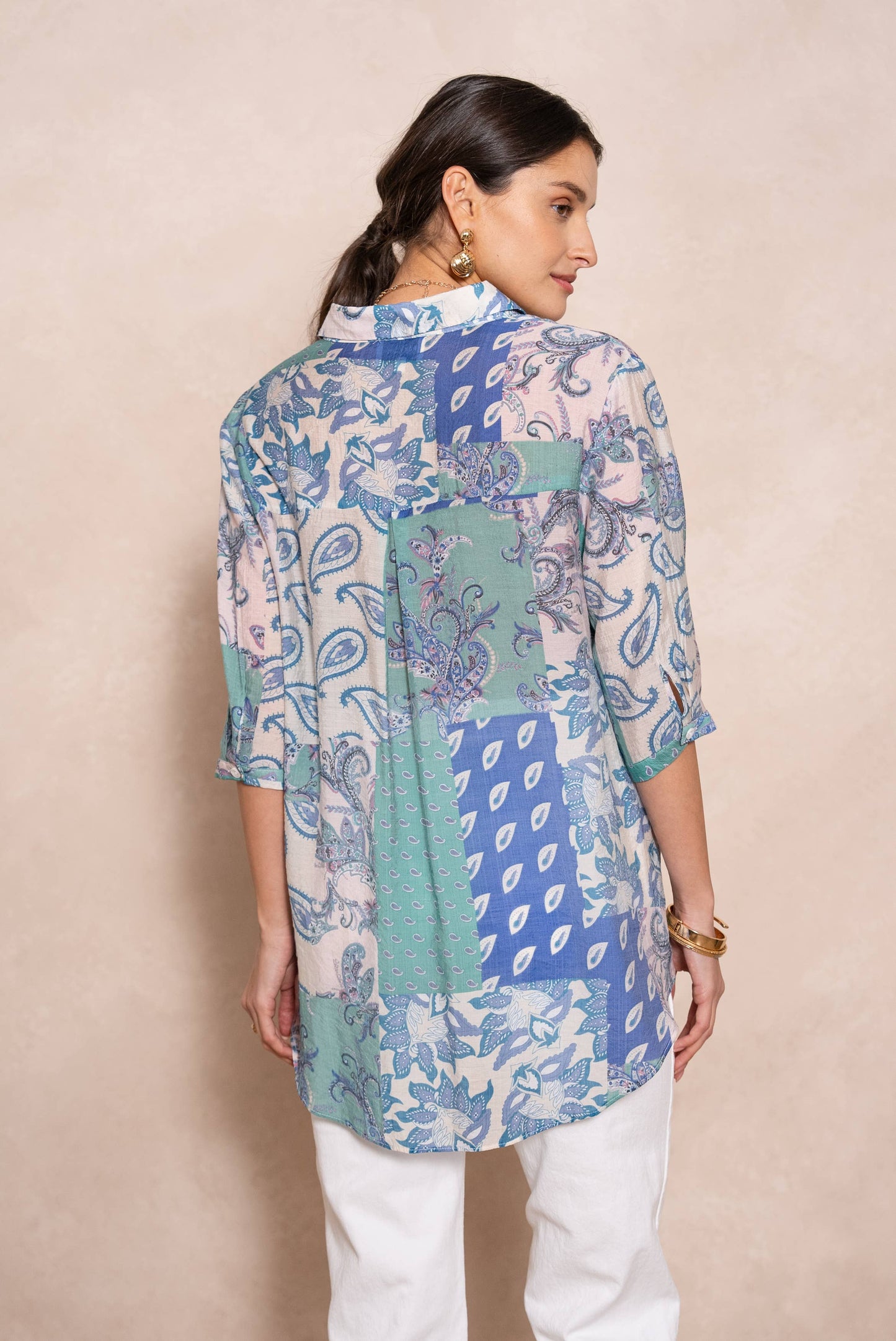 Bluse "Palma" aus Viskose und Seide