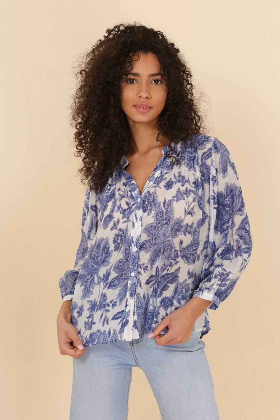 Bluse "Saint Tropez"-Indigoblau