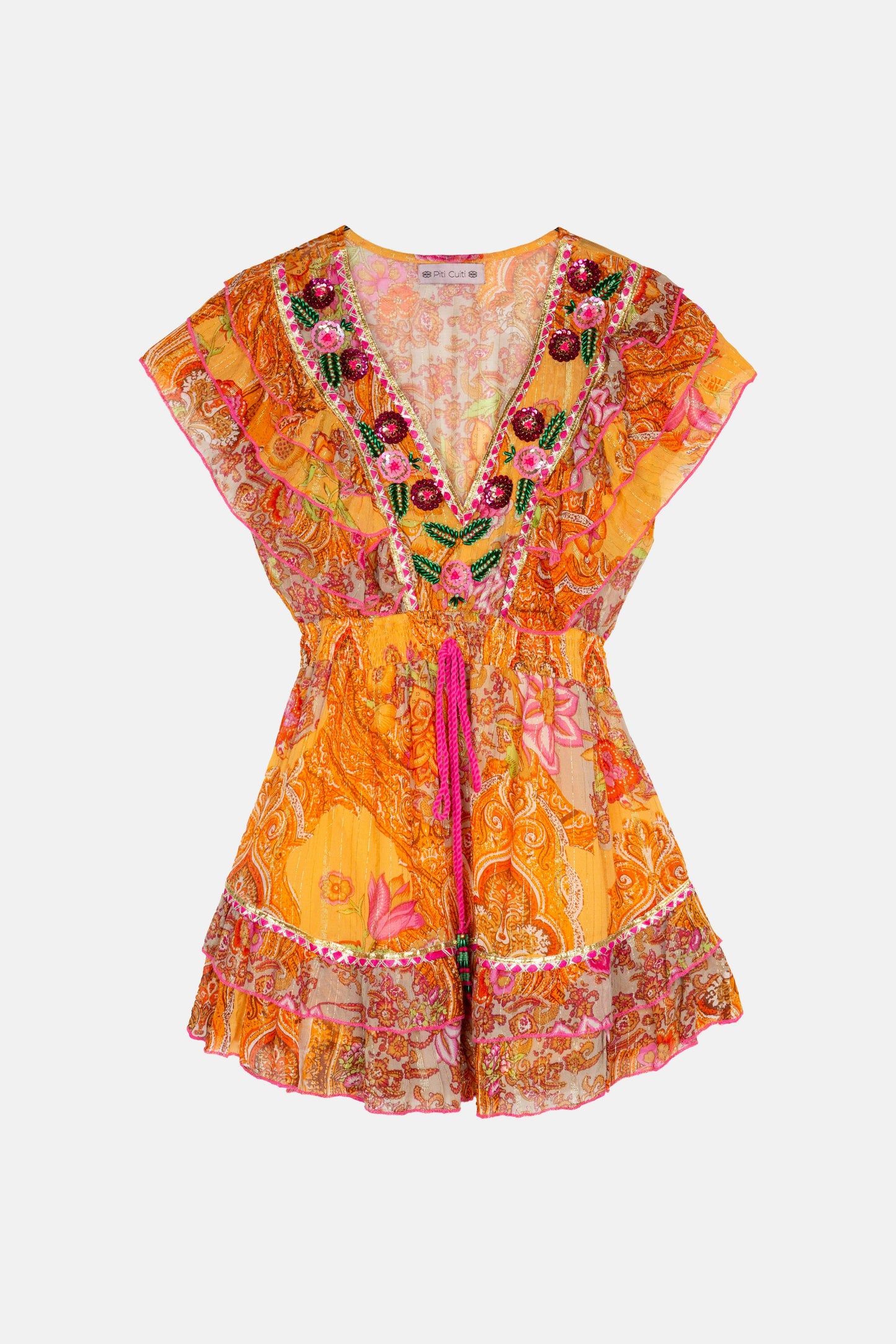 Sommerkleid "Naranja" - Aufwendige Stickereien