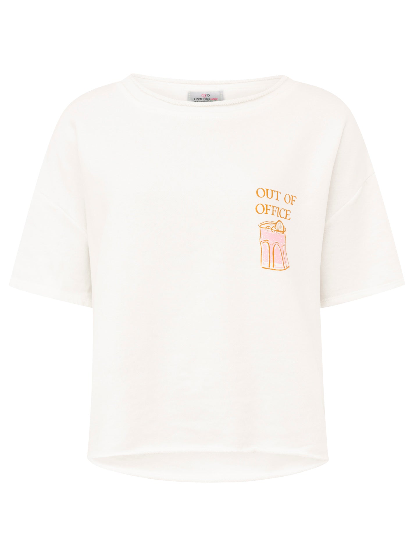 Sweatshirt "Out of Office" - Kurzarm - Weiß
