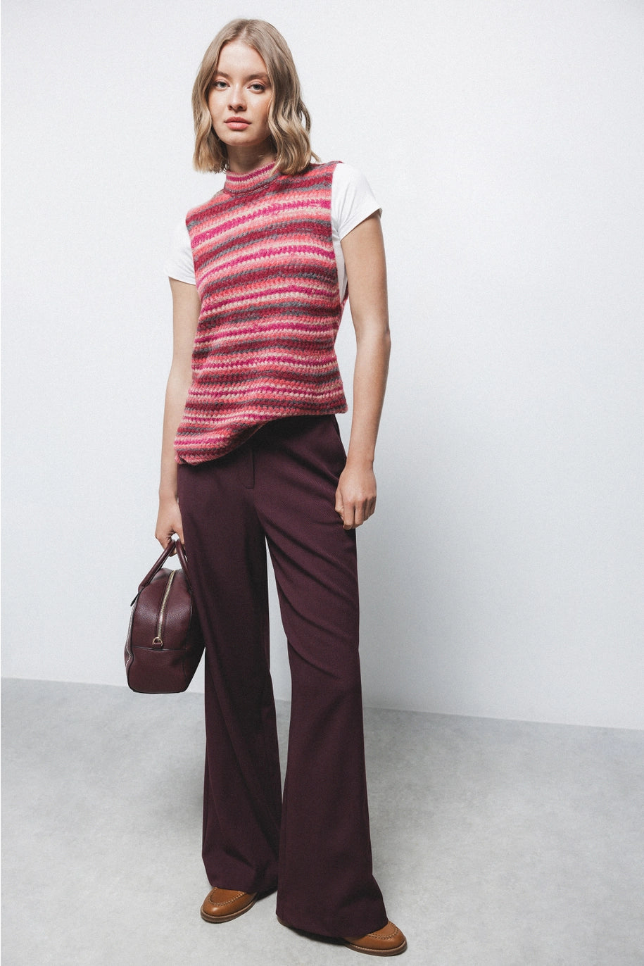 Lanidor - Weit geschnittene Hose in Bordeaux