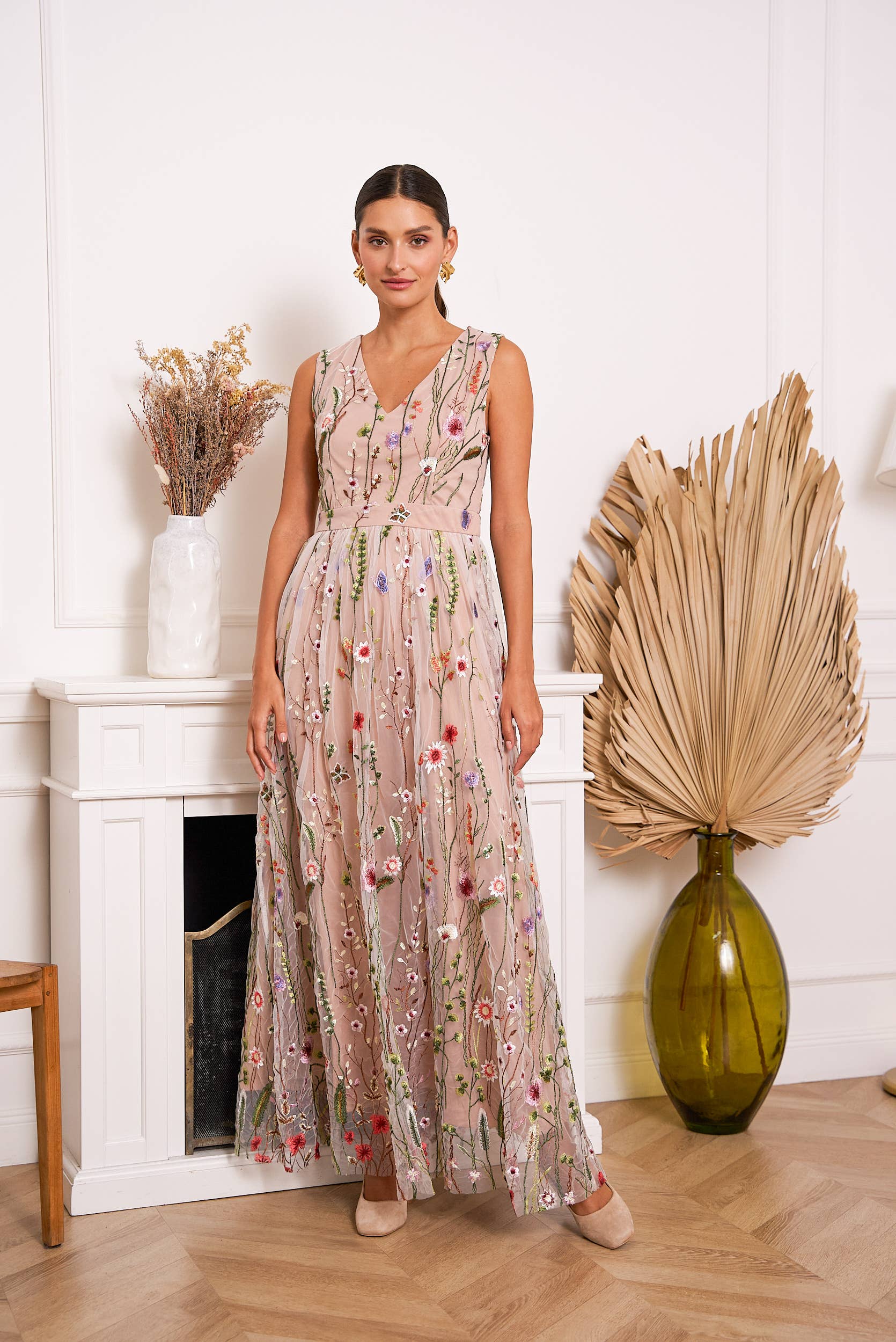 Choklate Paris Kleid Josephine Rosa aus besticktem Tüll