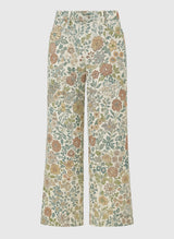 An'ge Paris Hose "Phiona" - Ecru Bedruckt Weite Passform