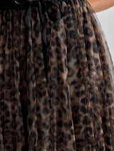 Choklate Paris Aria Tüllrock Leo-Print Braun