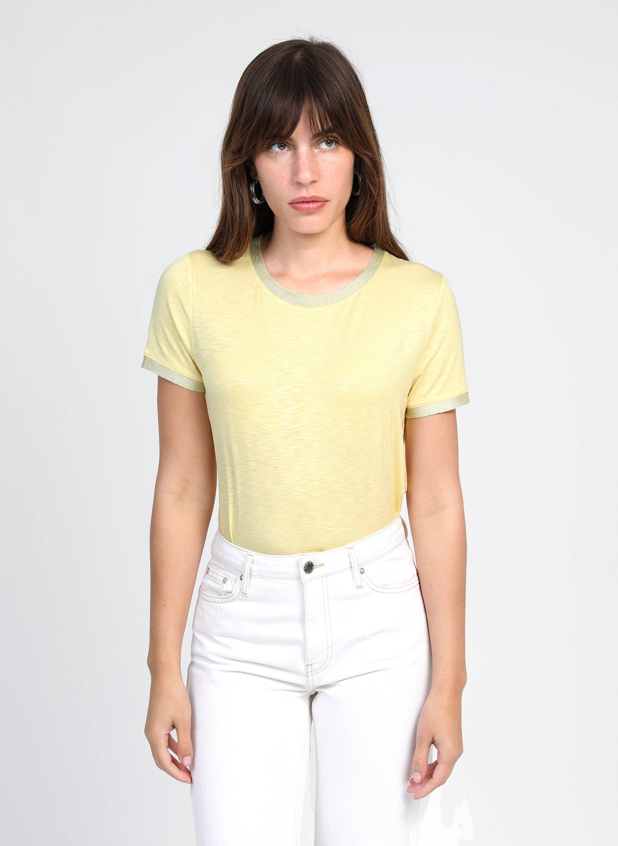 Ange Paris T-Shirt Tixana Gelb Viskosemix