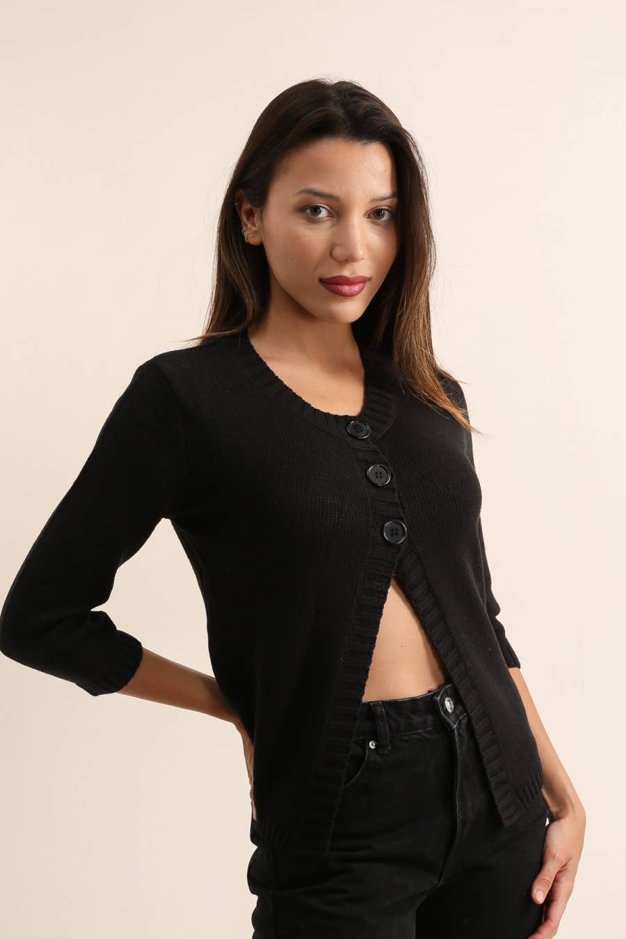 Choklate Paris - Cardigan mit 3/4-Arm - Schwarz