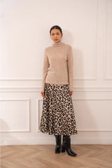 Choklate Paris - Rock "Valentine" aus schwerem Satin im Leopardenprint