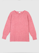 An'ge Paris Pullover La Funky in Rosa - Weicher Strickpullover mit Rundhalsausschnitt