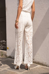 Choklate Paris Hose aus Spitze Élodie - Weiß