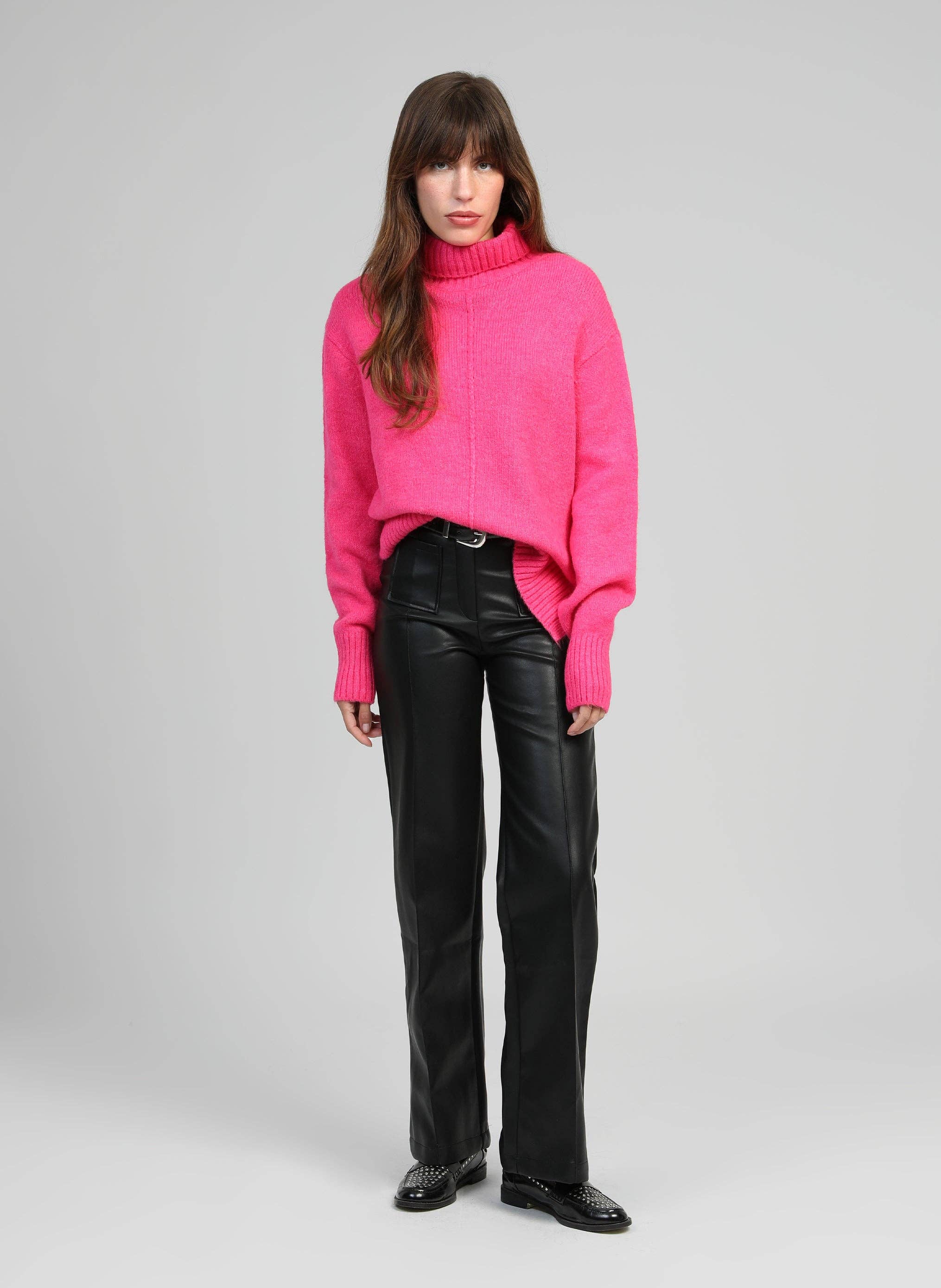 AN´GE Paris - Rollkragenpullover "Lipy" in Candy-Pink