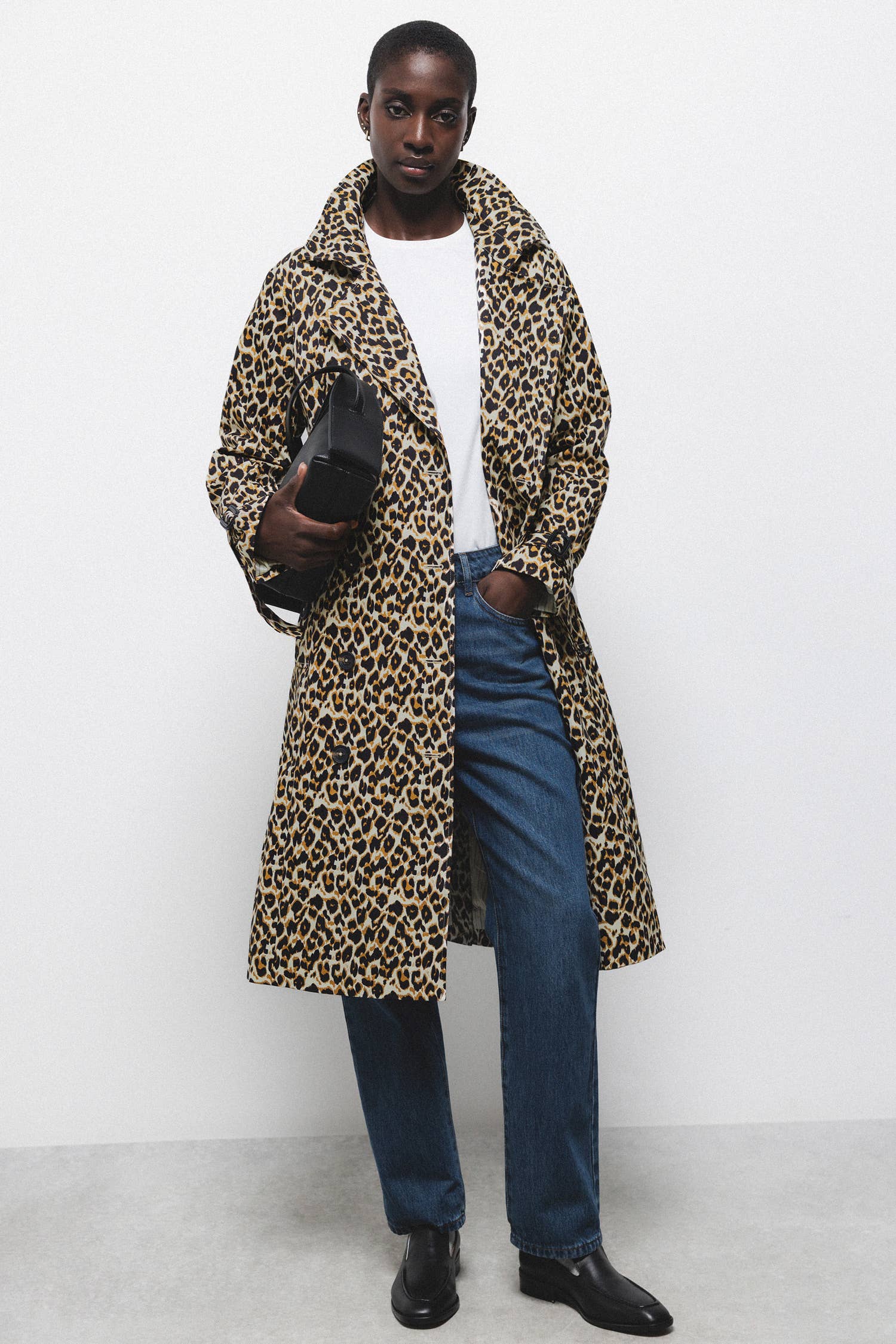 Lanidor Trenchcoat mit Animalprint für Damen