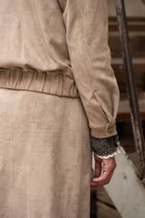 Bomberjacke aus Kunstwildleder V368: Camel / 2S/M 2M/L