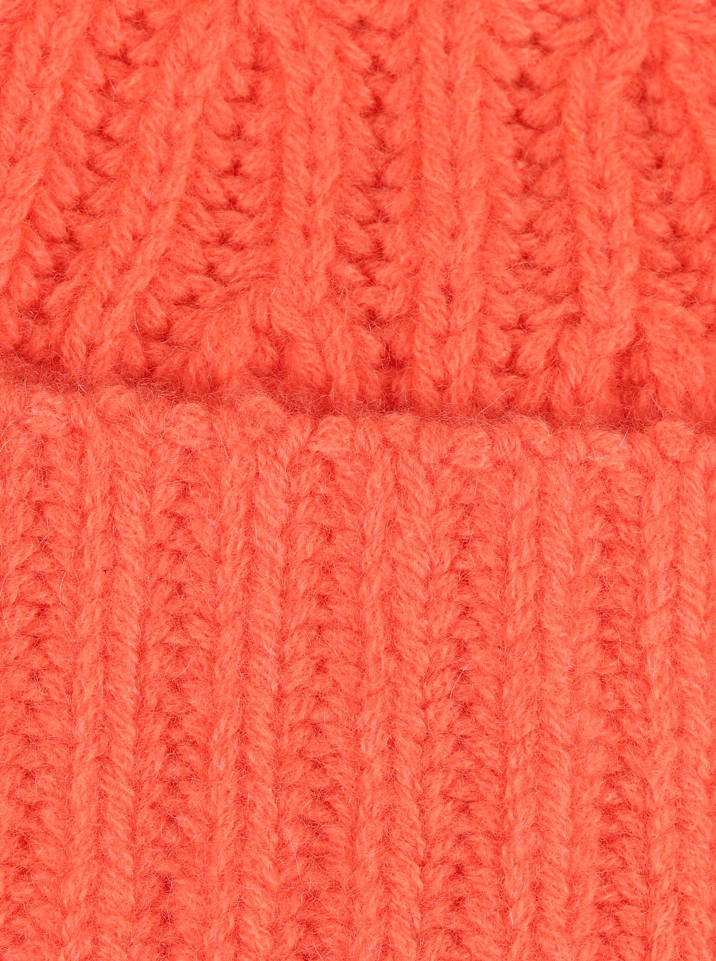 Zwillingsherz Mütze aus 100% Kaschmir - Orange