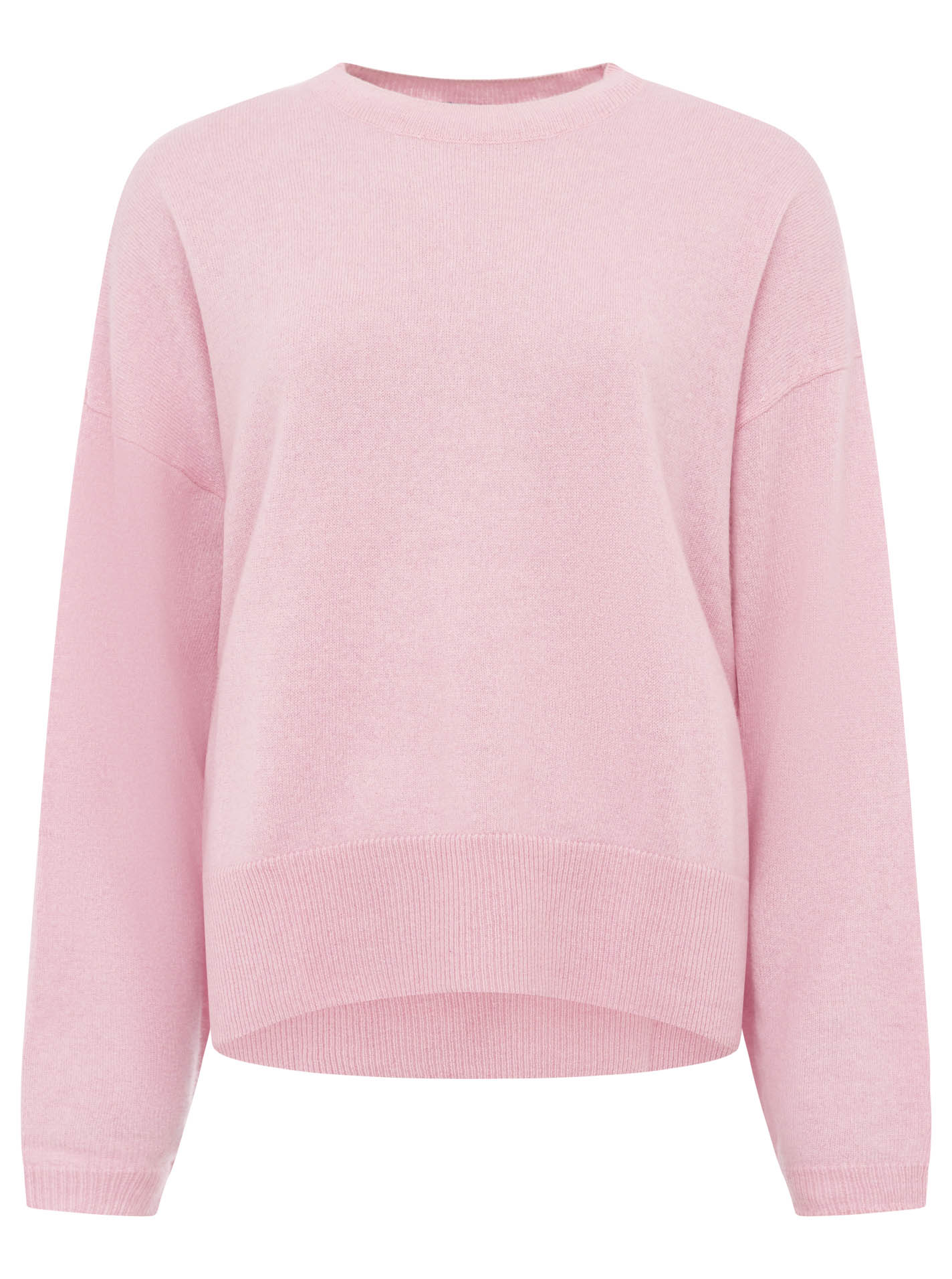Zwillingsherz - Pullover aus 100% Kaschmir in Rosa - "Kastig & Uni"