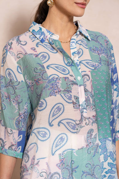 Bluse "Palma" aus Viskose und Seide