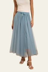 Choklate Paris Aria langer Tüllrock mit elastischem Bund - Hellblau