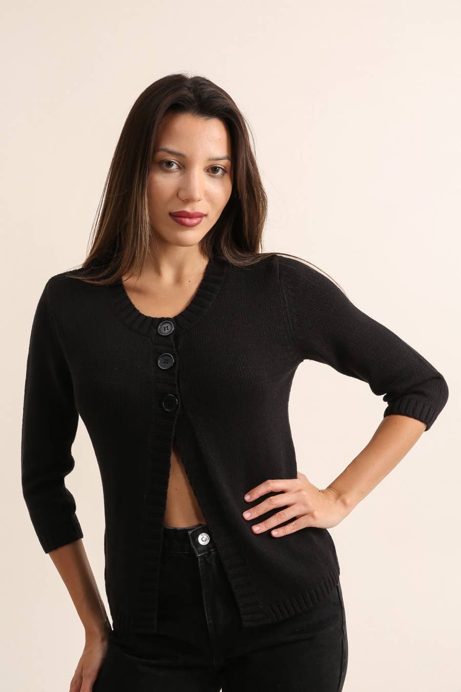Choklate Paris - Cardigan mit 3/4-Arm - Schwarz