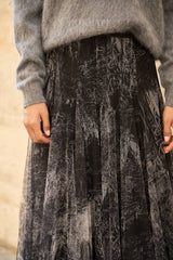 Choklate Paris Ambre Tüllrock mit Toile-de-Jouy-Print Schwarz-Grau