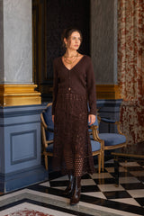 Cardigan "Mila" in Schokobraun - Choklate Paris