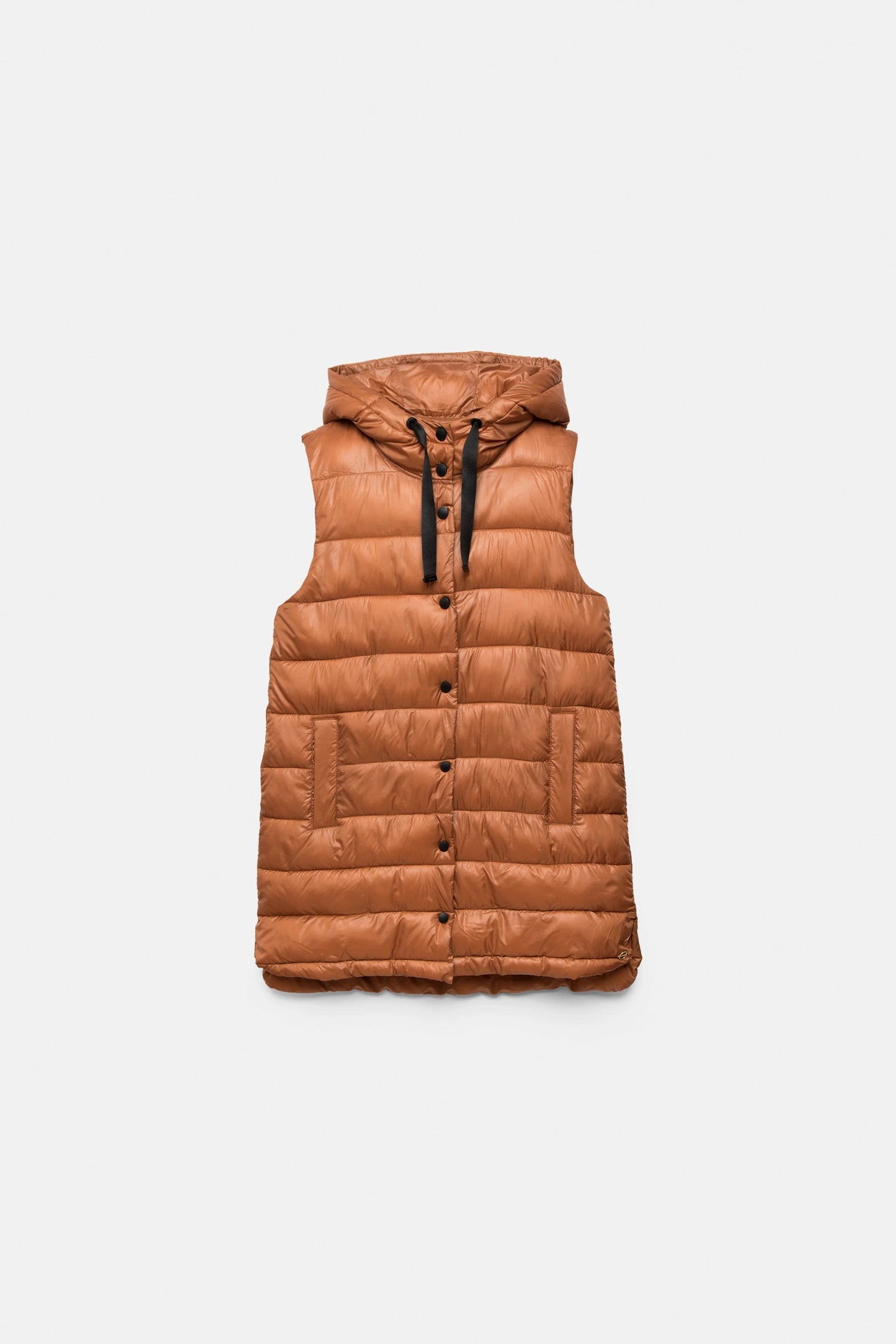 Lanidor - Steppweste mit Kapuze - Olivegrün