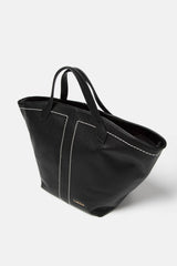 Lanidor - Handtsche - Schwarz mit Kontrastnähten