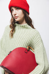 Lanidor - Kuschel-Pullover mit hohem Kragen - Grün