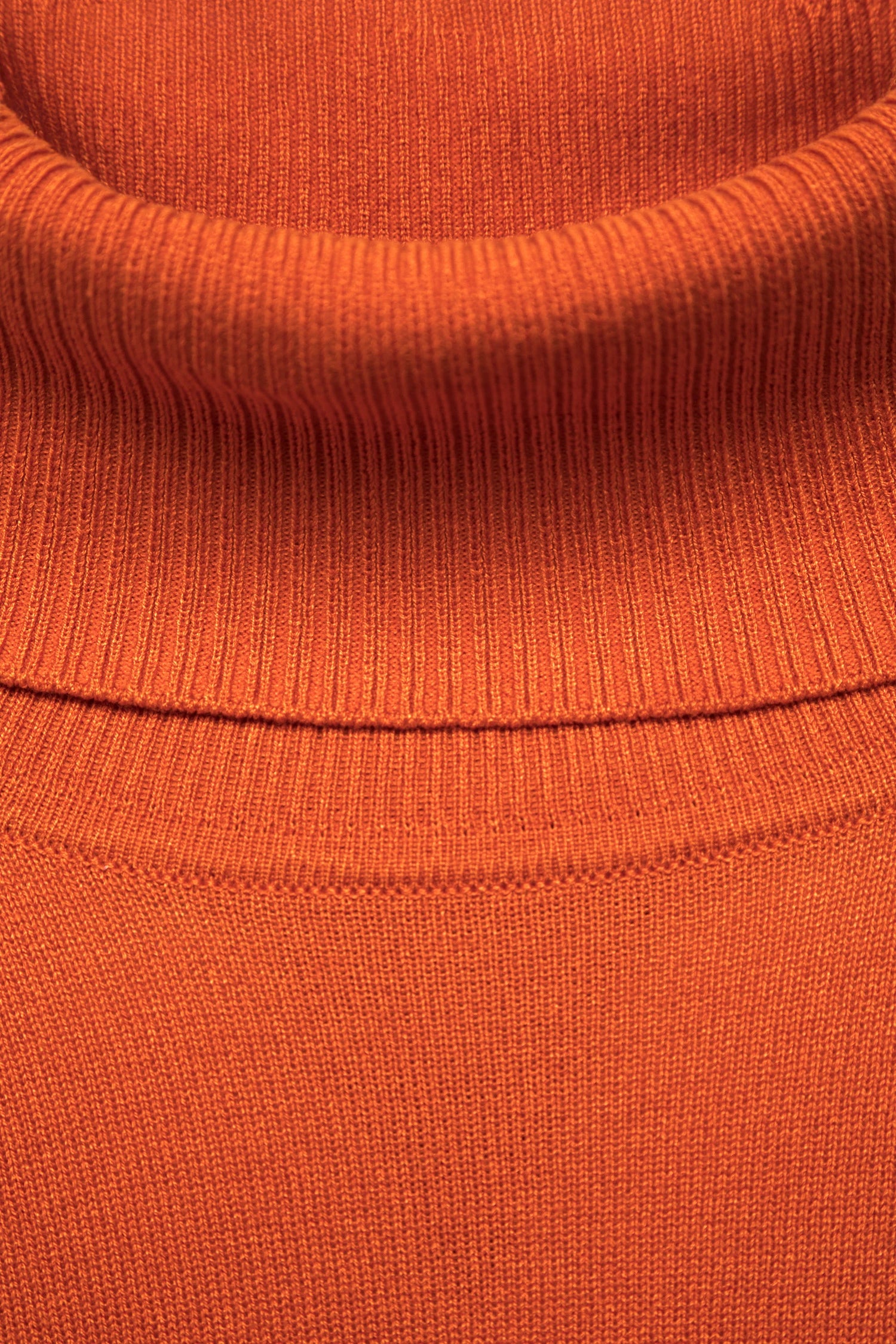 Lanidor Rollkragenpullover Orange - Glattstrick mit langen Ärmeln
