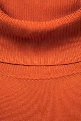 Lanidor Rollkragenpullover Orange - Glattstrick mit langen Ärmeln