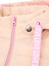 Leichte Steppjacke "Have a nice day" - Beige Zwillingsherz