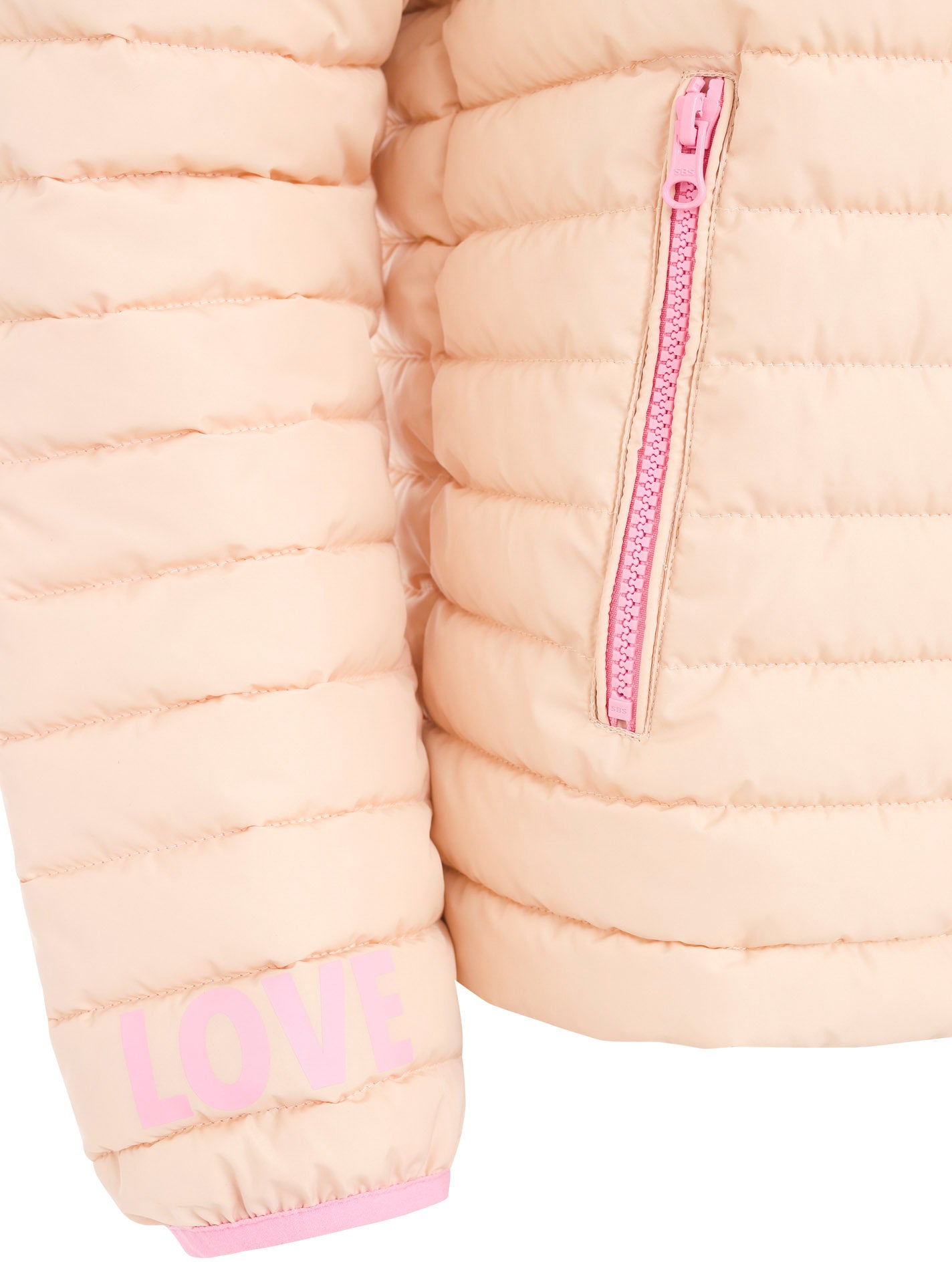 Leichte Steppjacke "Have a nice day" - Beige Zwillingsherz