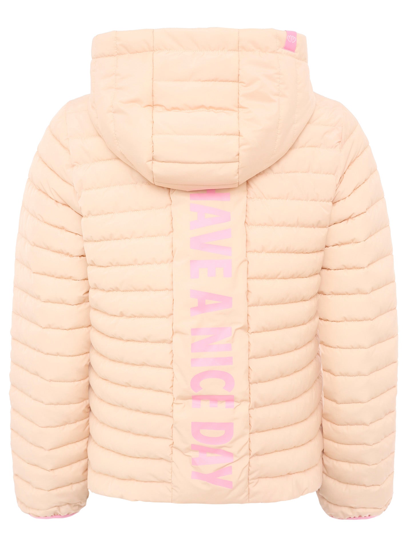 Leichte Steppjacke "Have a nice day" - Beige Zwillingsherz