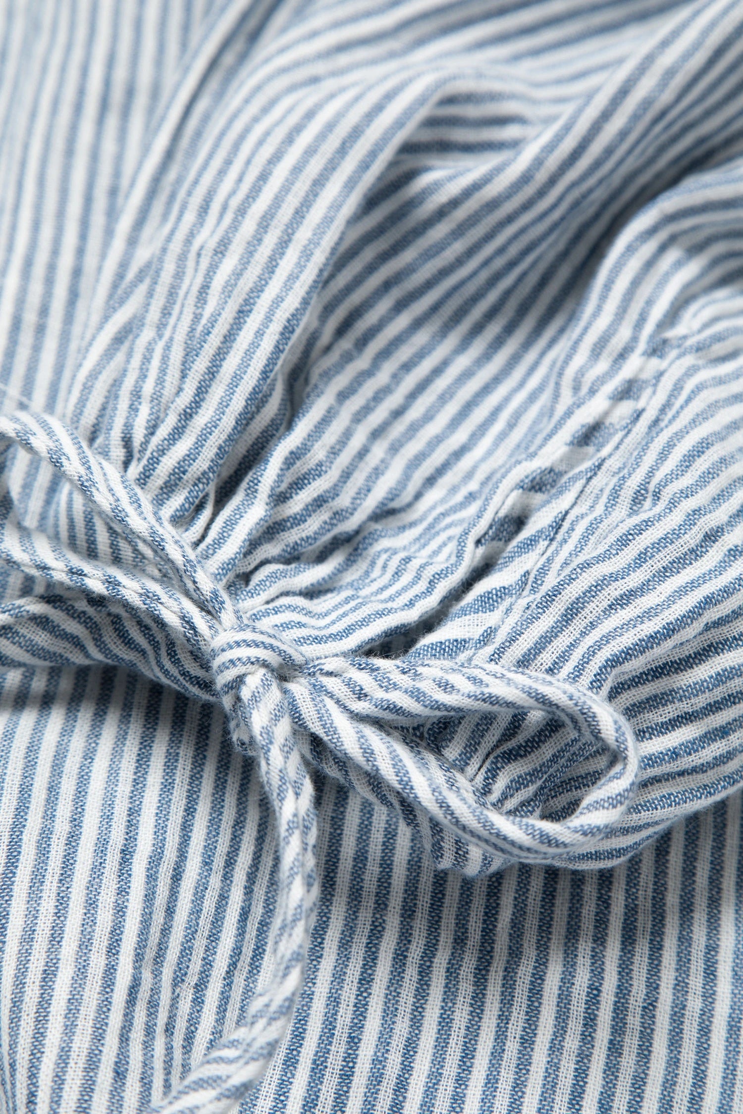 Lanidor Gestreifte Oversize Bluse Hellblau 100% Baumwolle