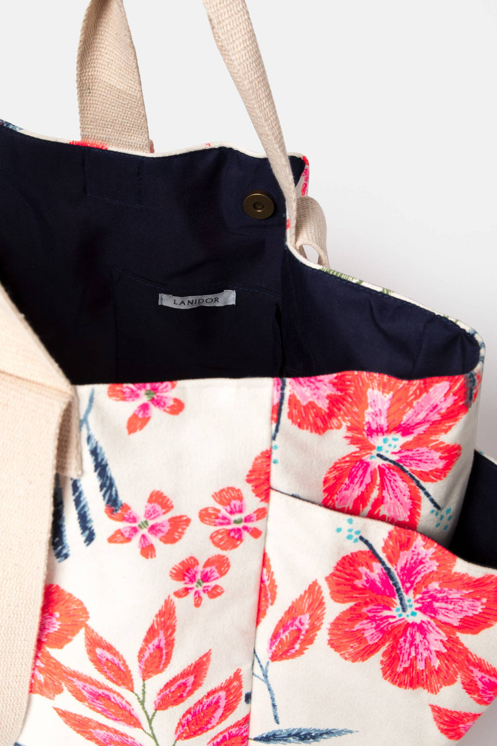 Lanidor Shopper "Tropical Vibes" - Strandtasche mit floraler Leichtigkeit