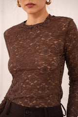 Strukturiertes Top Maeve - CK08199: Choco / 2S-2M-2L