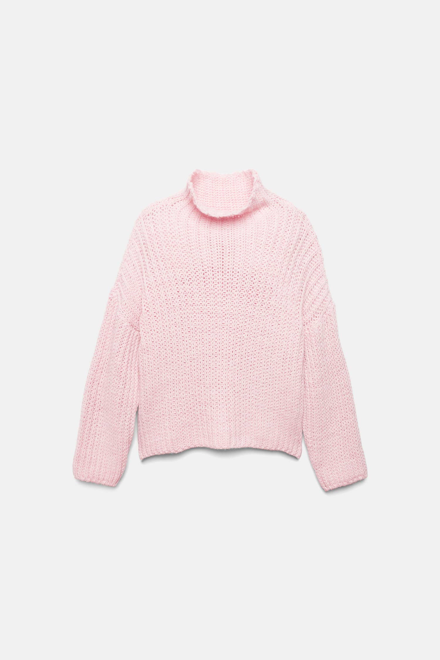 Lanidor - Kuschel-Pullover mit hohem Kragen - Rosa