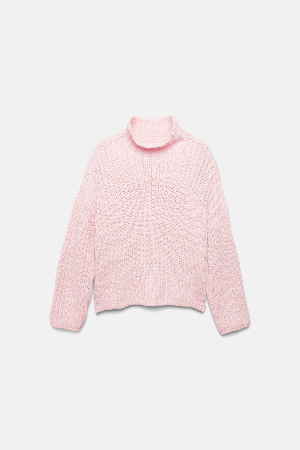 Lanidor - Kuschel-Pullover mit hohem Kragen - Rosa